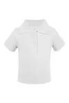 Organic Baby Polo Short Sleeve Teddy 01 White