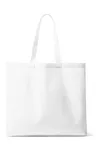 Organic Canvas Carrier Bag Medium Long Handle London 02 White