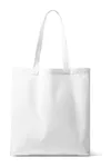 Organic Canvas Carrier Bag Long Handle London 01 White