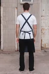 Hobby apron with cross bands and pocket denim blue