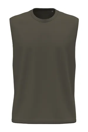 Ärmelloses Bio150 T-Shirt für Herren Dark Khaki