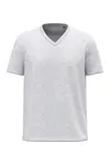 Herren-T-Shirt Bio 150 mit V-Ausschnitt Ash Heather