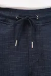 Strukturierte Herren-Bermudas Navy Blue