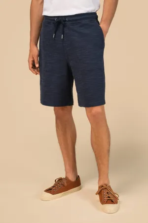 Strukturierte Herren-Bermudas Navy Blue