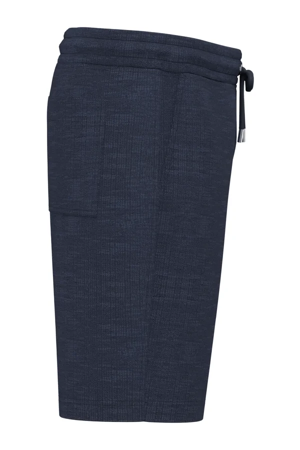 Strukturierte Herren-Bermudas Navy Blue