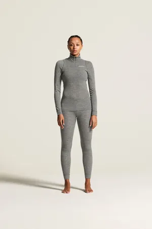Wool Merino HZ set W Dk Grey/Melange