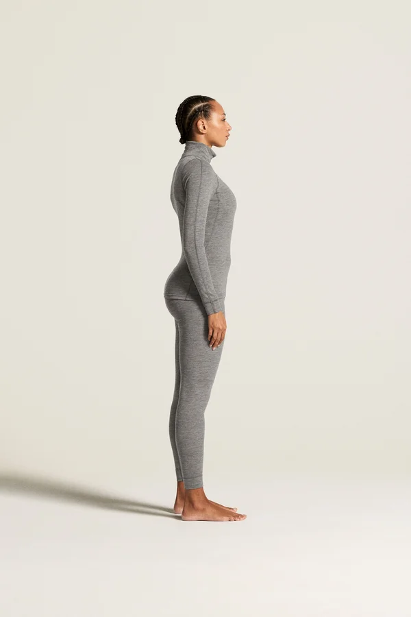 Wool Merino HZ set W Dk Grey/Melange