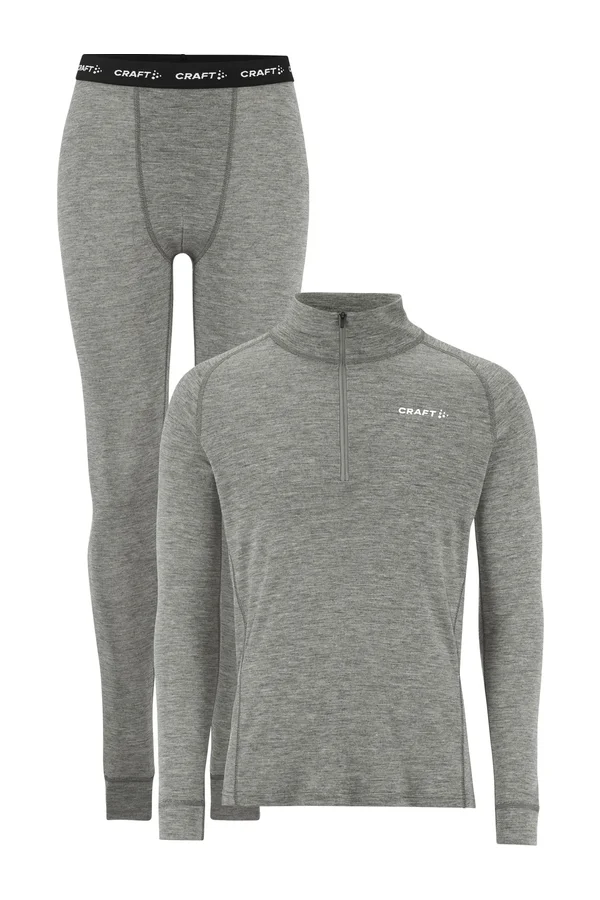 Wool Merino HZ set M Dk Grey/Melange
