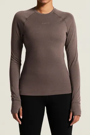 Wool Comfort RN LS W Plum Taupe