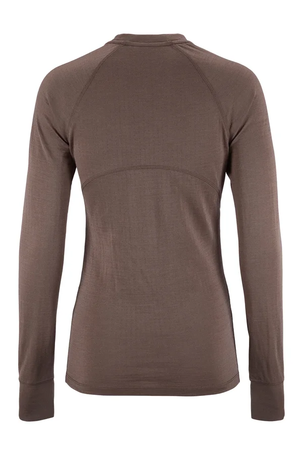 Wool Comfort RN LS W Plum Taupe
