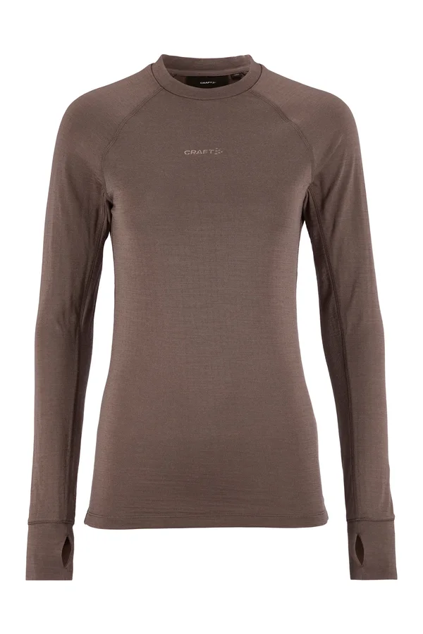 Wool Comfort RN LS W Plum Taupe
