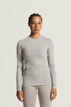 Wool 95 LS CN W Grey/Melange