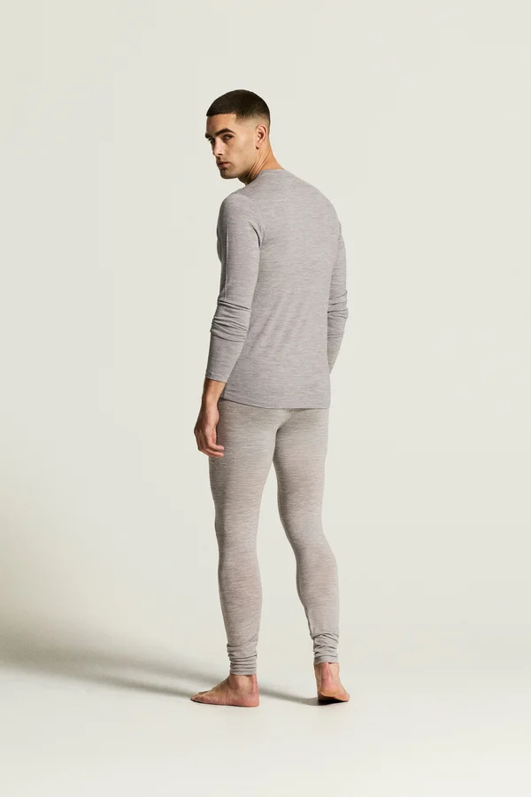 Wool 95 LS CN M Grey/Melange