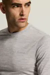 Wool 95 LS CN M Grey/Melange