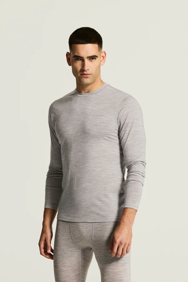 Wool 95 LS CN M Grey/Melange