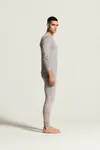 Wool 95 LS CN M Grey/Melange