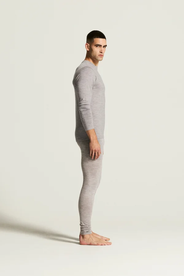 Wool 95 LS CN M Grey/Melange