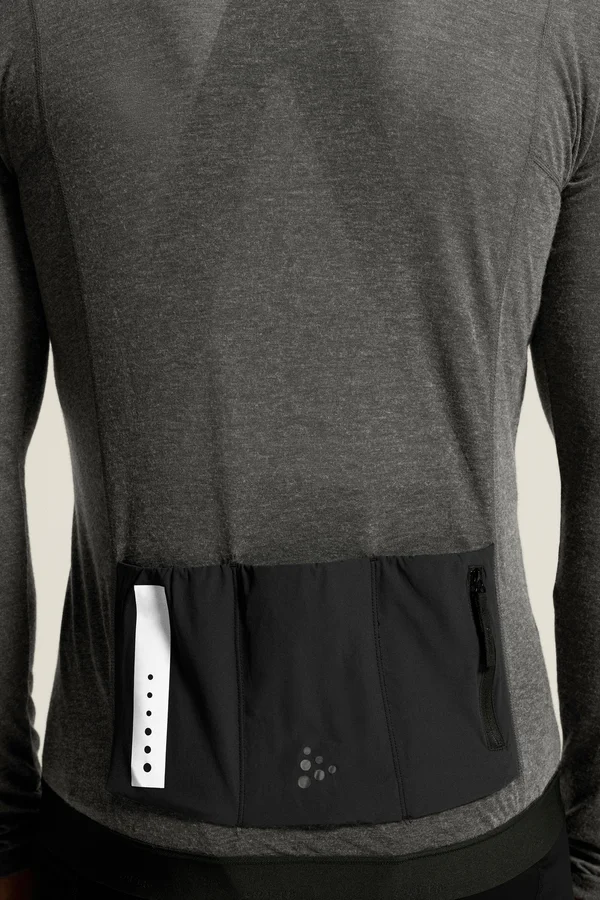 SubZ Wool LS Jersey M Black/Melange