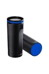 Thermobecher RETUMBLER-mySTEELONE schwarz • Ring: blau • Boden: blau