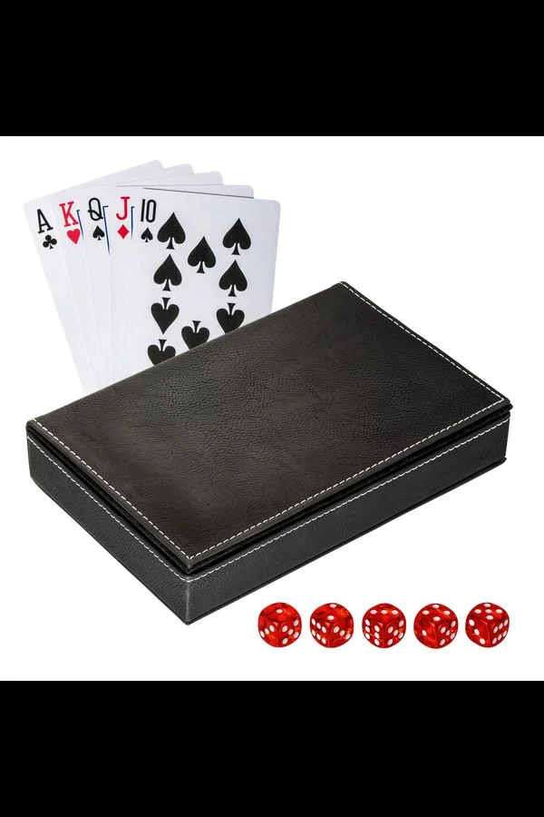 Spielkarten-Set mit Box RE98-SALAMINA schwarz