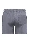 Umweltfreundliche gestreifte Badeshorts für Herren White / Navy Blue Stripes