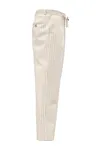 Gestreifte Leinenhose für Herren Ivory / Wet Sand Stripes
