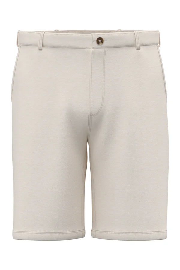 Umweltfreundliche ausgewaschene Bermuda aus French Terry für Herren Washed Ivory