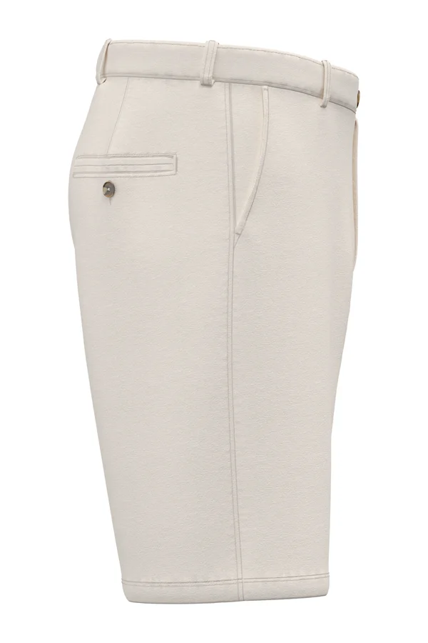 Umweltfreundliche ausgewaschene Bermuda aus French Terry für Herren Washed Ivory