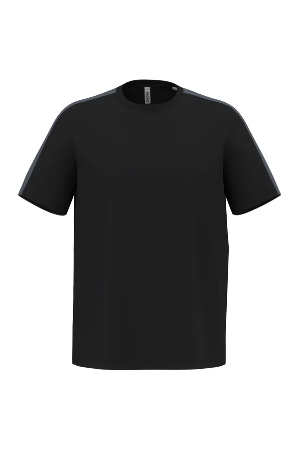 Zweifarbiges Unisex-Teamwear-T-Shirt Black / sporty grey