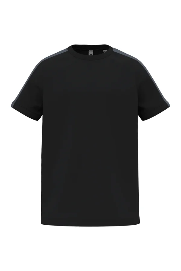 Zweifarbiges Kinder-Teamwear-T-Shirt Black / sporty grey