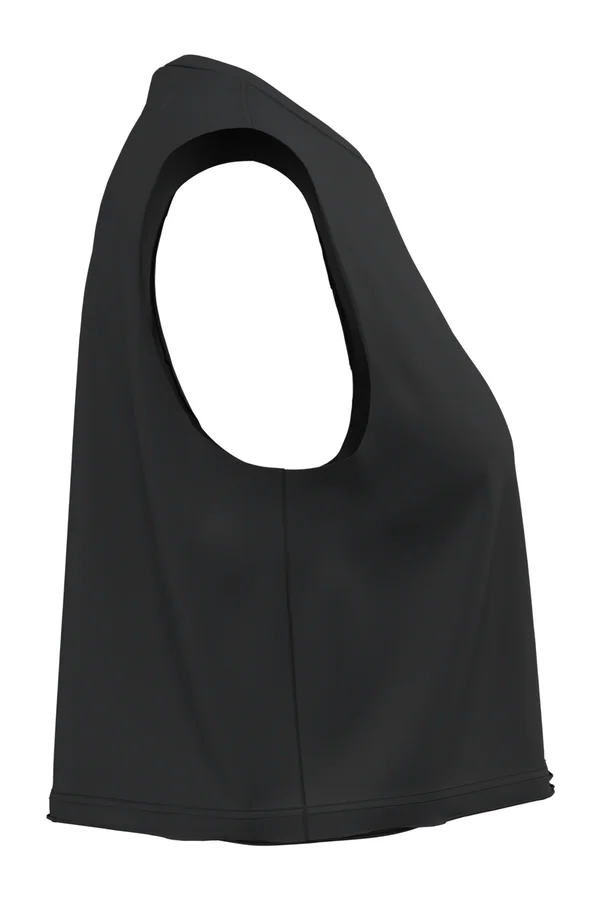 Ärmelloses Cropped-T-Shirt für Damen Black