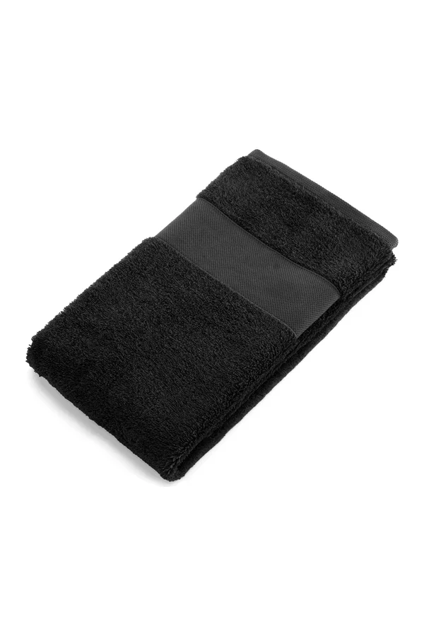 Dickes Frotteehandtuch, 100 × 50 cm Black