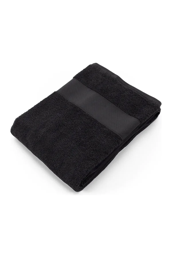 Dickes Frotteehandtuch, 140 x 70 cm Black