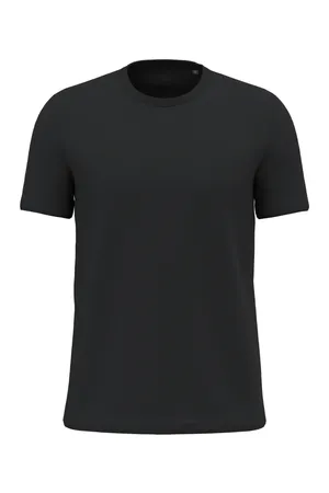 Kurzarm-T-Shirt mit Rundhalsausschnitt Unisex Black