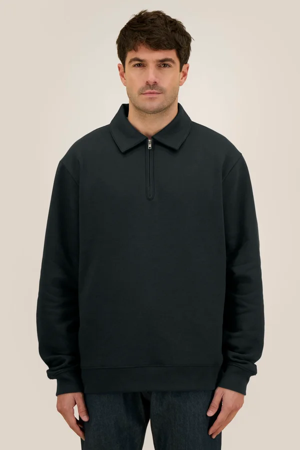 Das Essential Unisex-Polo-Sweatshirt Proper